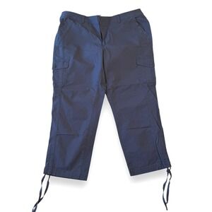 Eddie Bauer Cargo Capri Pants Drawstring Hem Utility Pockets‎ NWT Sz 16T
